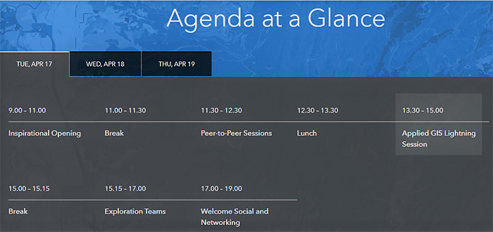 Schedule of the Conference GIS for a sustainable world Geneva_2018 Schedule_conference_gis_sustainable_world_geneva_2018