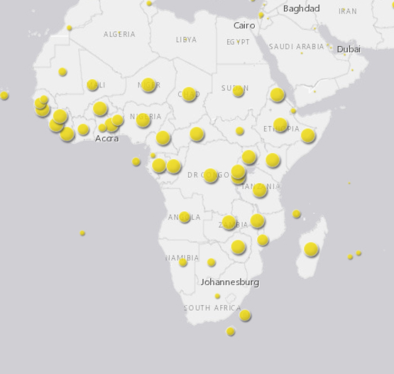 Immagine tratta dalla mappa di gisAction “SDG Mapping SDG7 – AFFORDABLE AND CLEAN ENERGY” 3