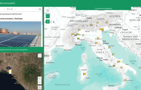 rappresentazione grafica della Mappatura comunità energetiche
