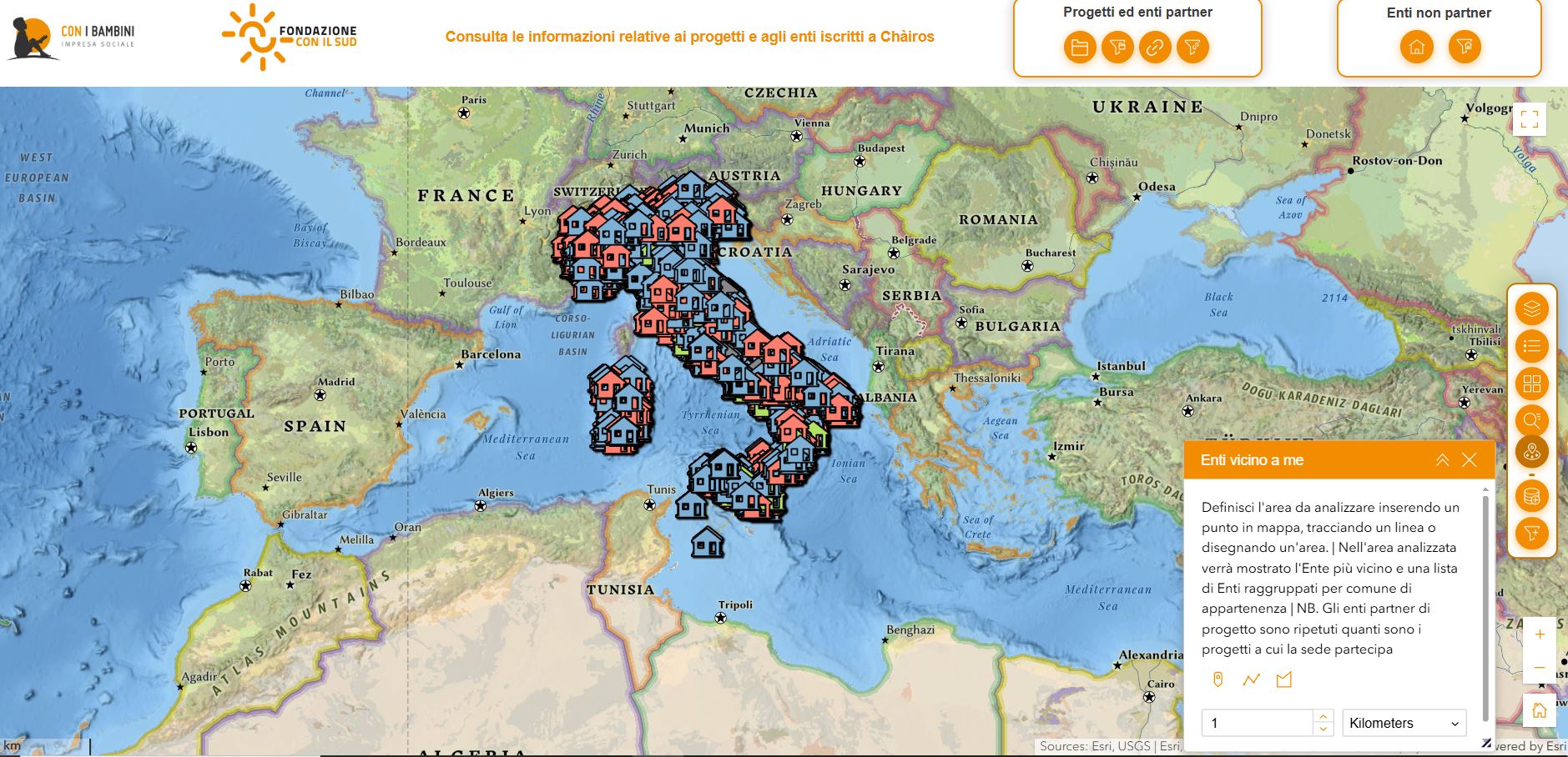 ArcGIS Enterprise mappa